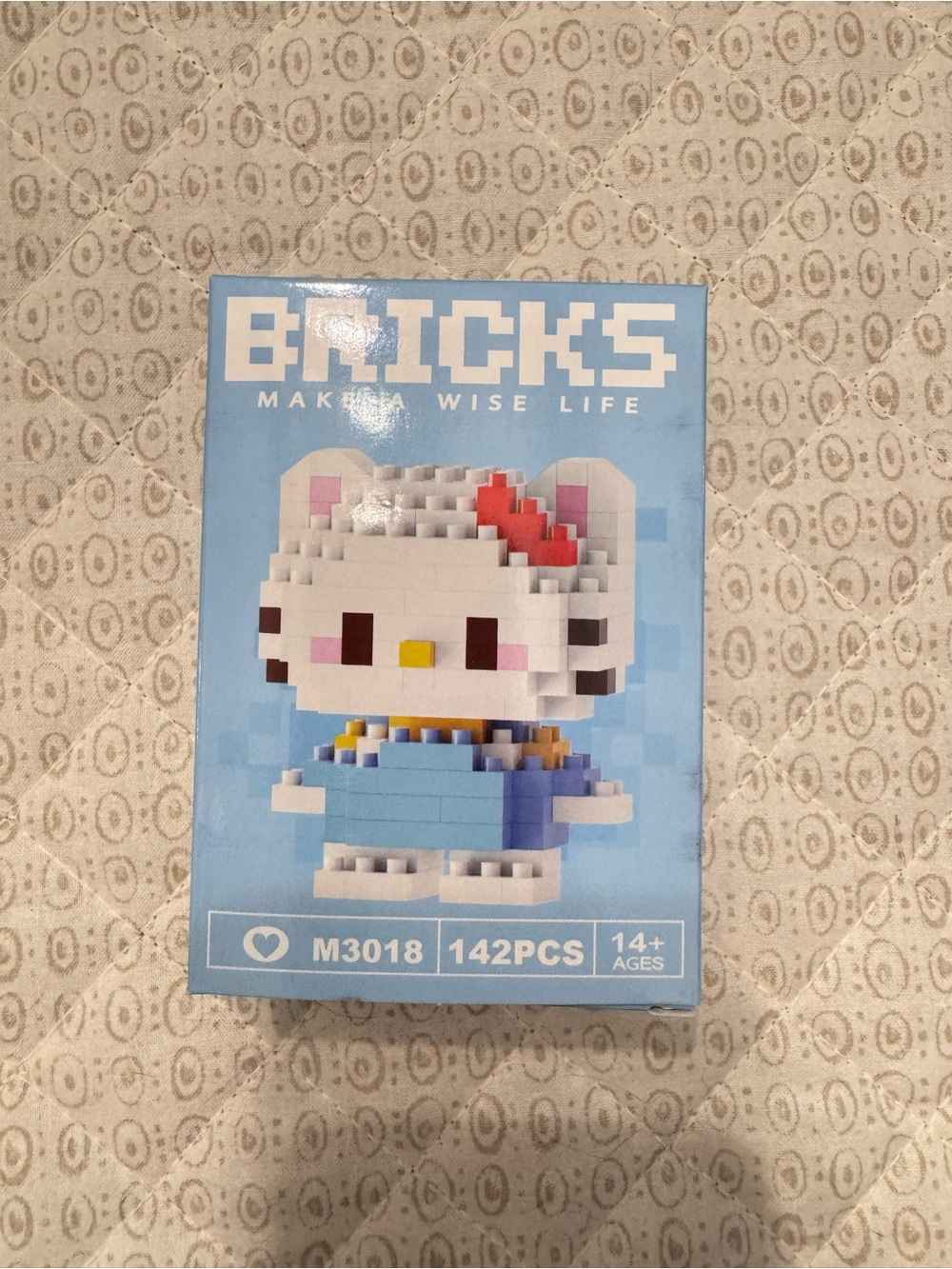 BRICKS Sanrio hello Kitty Building blocks Set Light Blue and White 142 pieces